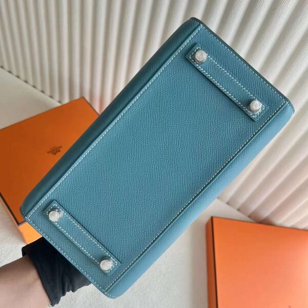 mmexport1727363016566 DDMode Bags Birkin Sellier Epsom D2 New Denim blue Silver Hardware 25cm Full Handmade Ghw