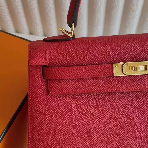 mmexport1727363179911 DDMode Reddit Kelly Epsom Q5 Flag red Gold Hardware 25cm Full Handmade Ghw