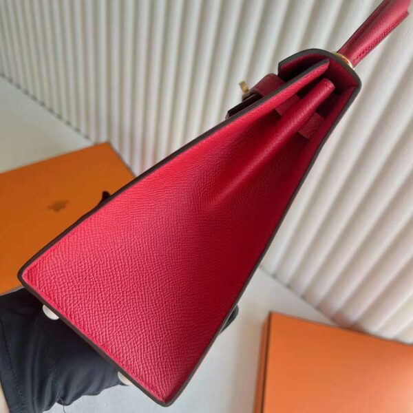mmexport1727363181314 DDMode Reddit Kelly Epsom Q5 Flag red Gold Hardware 25cm Full Handmade Ghw