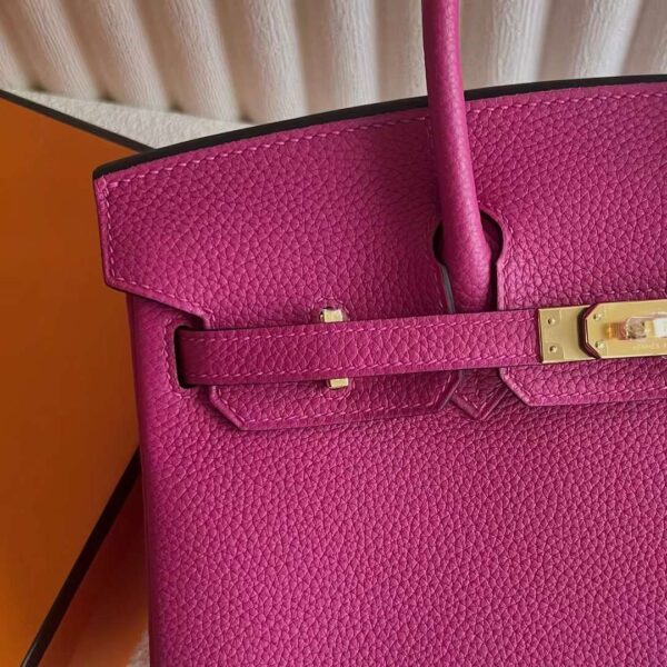 mmexport1728486995987 DDMode Bags Birkin Togo L3 Rose Purple Gold Hardware 25cm Full Handmade Ghw