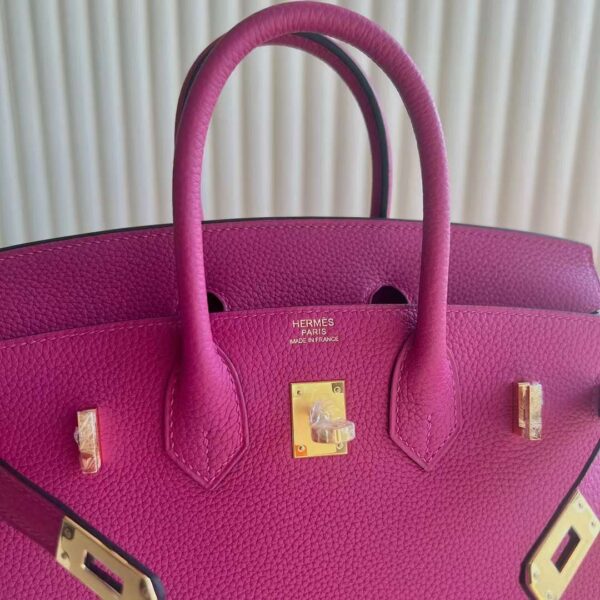 mmexport1728487003316 DDMode Bags Birkin Togo L3 Rose Purple Gold Hardware 25cm Full Handmade Ghw