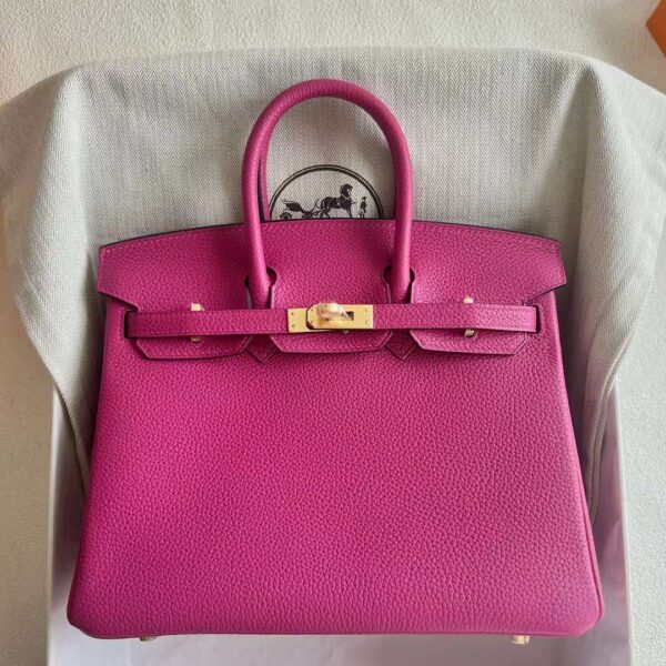 mmexport1728487018174 DDMode Bags Birkin Togo L3 Rose Purple Gold Hardware 25cm Full Handmade Ghw