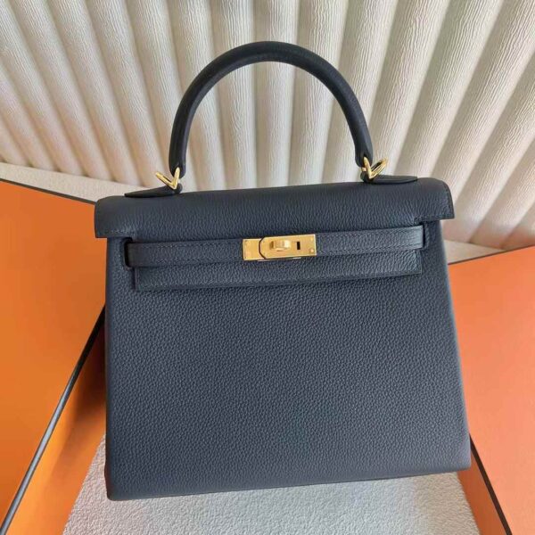 mmexport1730346749260-1 DDMode Factory Kelly Togo 2Z Deep Blue Gold Hardware 25cm Full Handmade Ghw