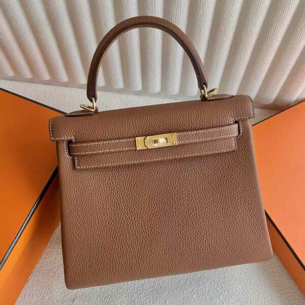 mmexport1731203274312-1 DDMode Factory Kelly Togo Ck37 Golden Brown Gold Hardware 25cm Full Handmade Ghw