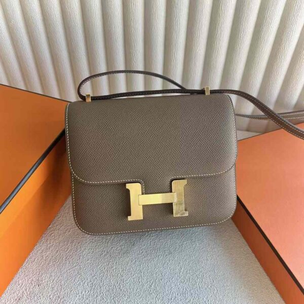 mmexport1731317523468-1 DDMode Reddit Constance Epsom Ck18 Etoupe Grey Gold Hardware 18cm Full Handmade Ghw
