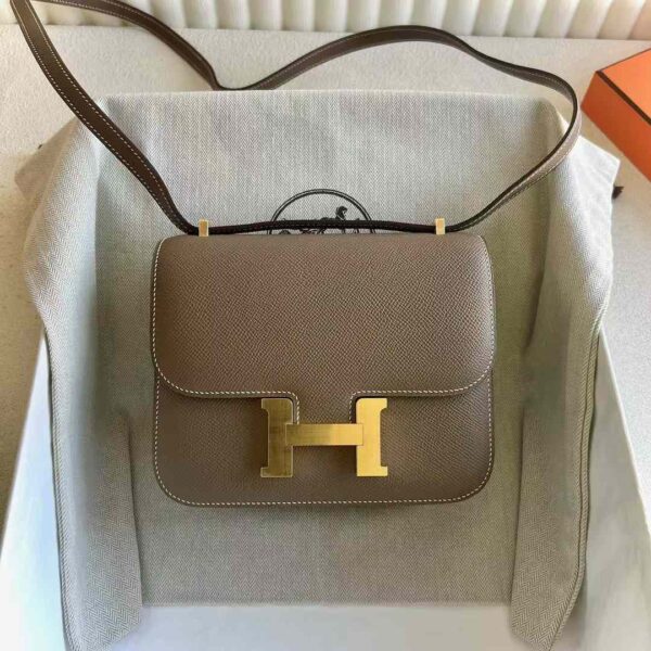 mmexport1731317558942 DDMode Reddit Constance Epsom Ck18 Etoupe Grey Gold Hardware 18cm Full Handmade Ghw