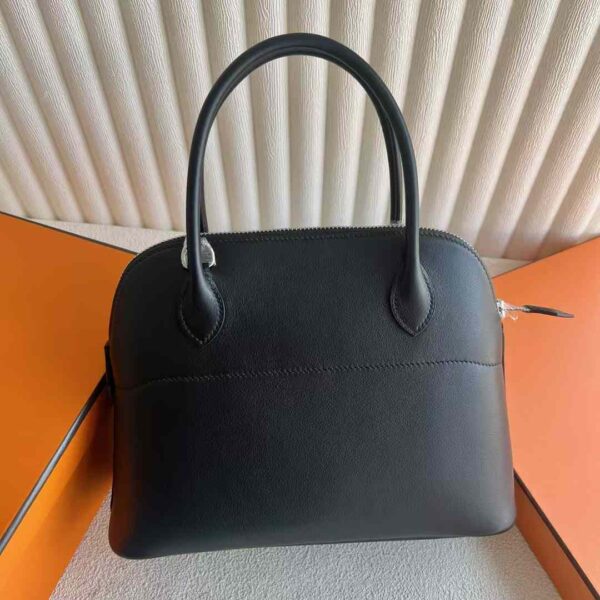 mmexport1732593259674-1 DDMode Bolide Swift Leather Ck89 Black Silver Hardware 27cm Full Handmade Phw