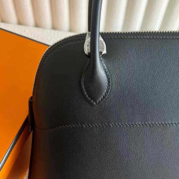 mmexport1732593261095 DDMode Bolide Swift Leather Ck89 Black Silver Hardware 27cm Full Handmade Phw
