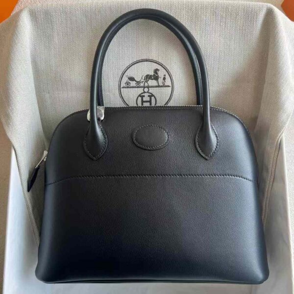 mmexport1732593293363 DDMode Bolide Swift Leather Ck89 Black Silver Hardware 27cm Full Handmade Phw