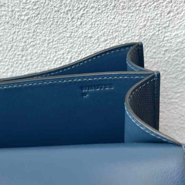 mmexport1732607335435 DDMode Constance Epsom S4 Deep Blue Enamel Buckle Silver Hardware 18cm Full Handmade