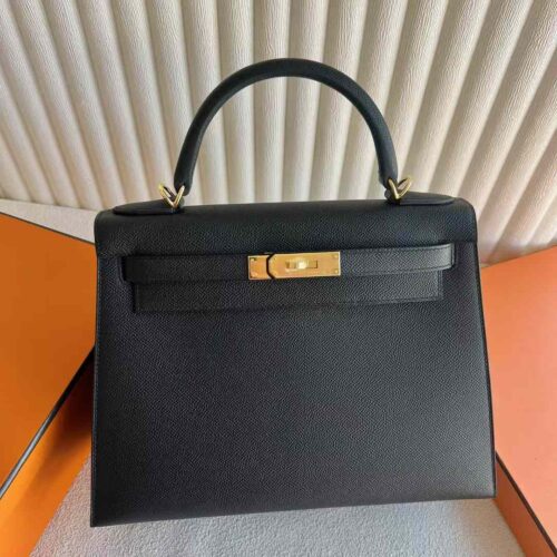 DDMode Kelly Epsom Ck89 Black Gold Hardware 28cm Full Handmade Ghw