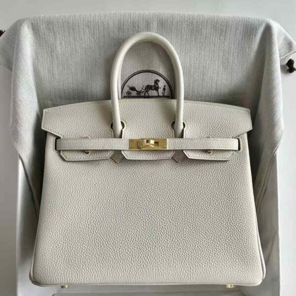 mmexport1733153059120 DDMode Reviews Birkin Togo Leather Ck10 Cream White Gold Hardware 25cm Full Handmade Ghw