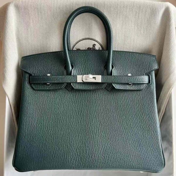mmexport1733409229599 DDMode Reddit Birkin Chevre Leather 6O Pine green Silver Hardware 25cm Full Handmade Phw