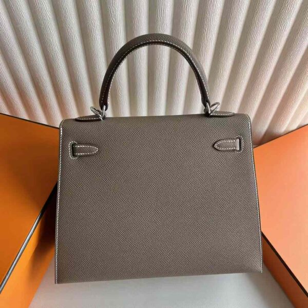 mmexport1733755191165 DDMode Bags Kelly Epsom Ck18 Etoupe Grey Silver Hardware 25cm Full Handmade Phw