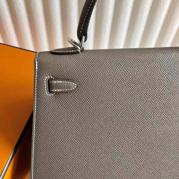 mmexport1733755192612 DDMode Bags Kelly Epsom Ck18 Etoupe Grey Silver Hardware 25cm Full Handmade Phw