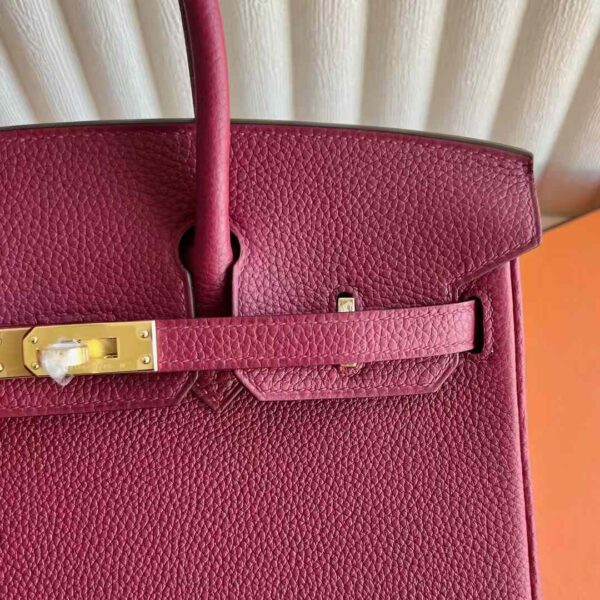mmexport1733967739345 DDMode Factory Birkin Togo Leather K1 Garnet Red Gold Hardware 25cm Full Handmade Ghw