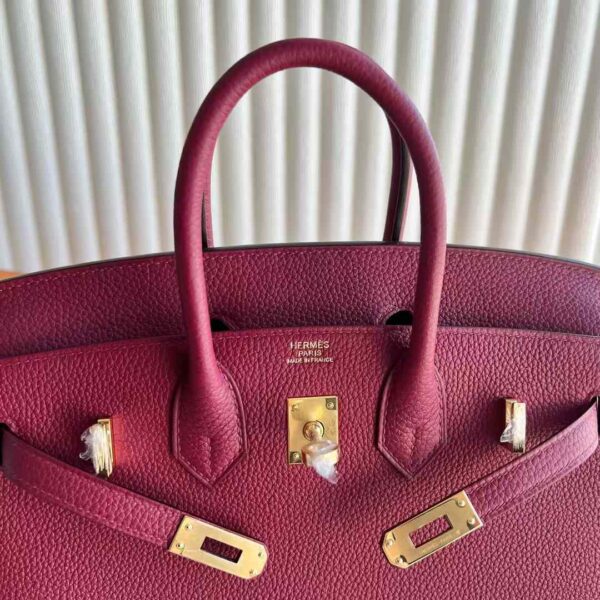 mmexport1733967747107 DDMode Factory Birkin Togo Leather K1 Garnet Red Gold Hardware 25cm Full Handmade Ghw