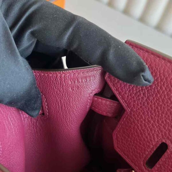 mmexport1733967751861 DDMode Factory Birkin Togo Leather K1 Garnet Red Gold Hardware 25cm Full Handmade Ghw