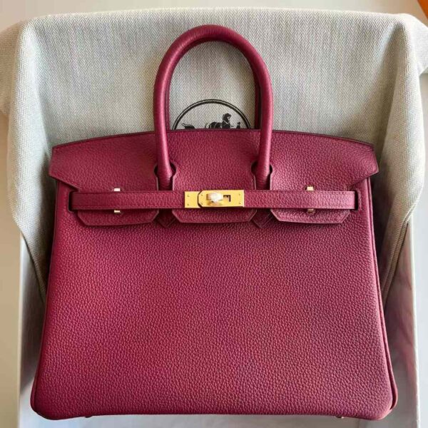 mmexport1733967771735 DDMode Factory Birkin Togo Leather K1 Garnet Red Gold Hardware 25cm Full Handmade Ghw