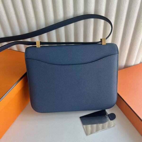 mmexport1736329112844 DDMode Constance mirror style Epsom 7R noble blue Gold Hardware 24cm Full Handmade Ghw