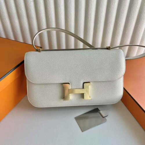 DDMode Reddit Constance elan Epsom Ck10 Craie White Gold Hardware 23cm Full Handmade Ghw