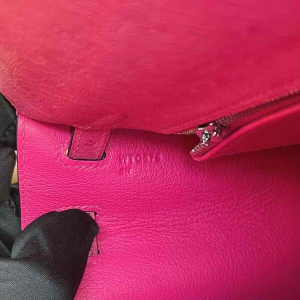mmexport1736995515839 DDMode Bags Kelly Ostrich Leather E5 Candy Pink Silver Hardware 25cm Full Handmade Phw
