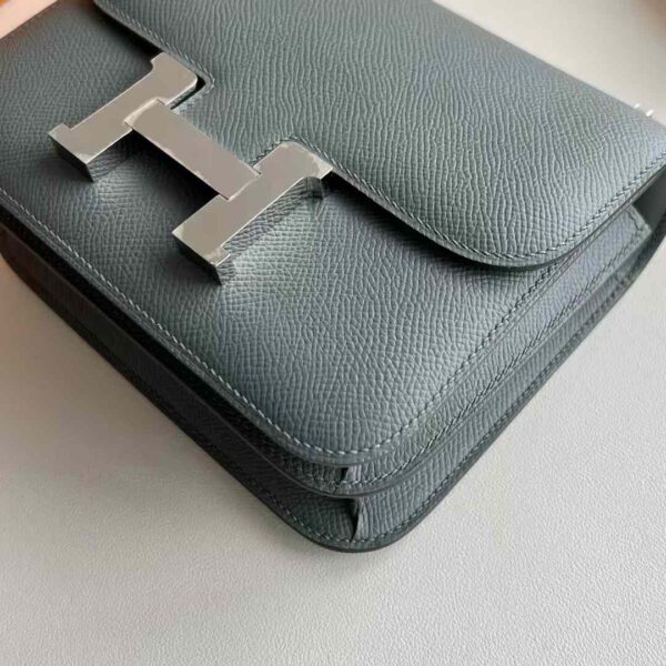mmexport1737447516022 DDMode Factory Constance Epsom Leather CC63 Apricot green Silver Hardware 18cm Full Handmade Phw