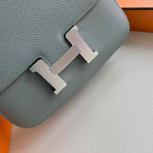 mmexport1737447524817 DDMode Factory Constance Epsom Leather CC63 Apricot green Silver Hardware 18cm Full Handmade Phw
