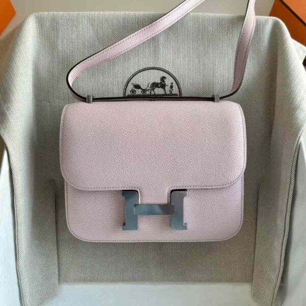 mmexport1737447790548 DDMode Constance Chever Mirror Style M7 Light Pink Silver Hardware 18cm Full Handmade Phw