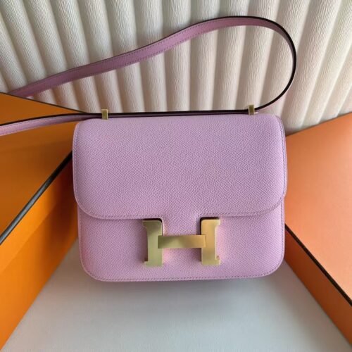DDMode Reviews Constance Epsom X9 mallow purple pink Gold Hardware 18cm Full Handmade Ghw
