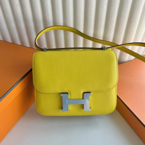 DDMode Reviews Constance Chever Leather 9O Naples yellow Silver Hardware 18cm Full Handmade Phw