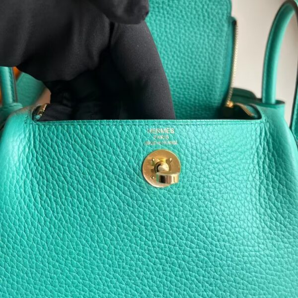 mmexport1739880190968 DDMode Mini Lindy Clemence TC U1 Verona green Gold Hardware 19cm Full Handmade Ghw
