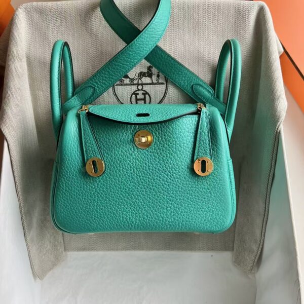 mmexport1739880195570 DDMode Mini Lindy Clemence TC U1 Verona green Gold Hardware 19cm Full Handmade Ghw