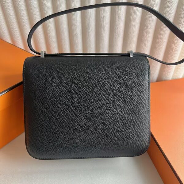 mmexport1740992299635 DDMode Constance Epsom Ck89 Black Lizard Buckle Silver Hardware 18cm Full Handmade Phw