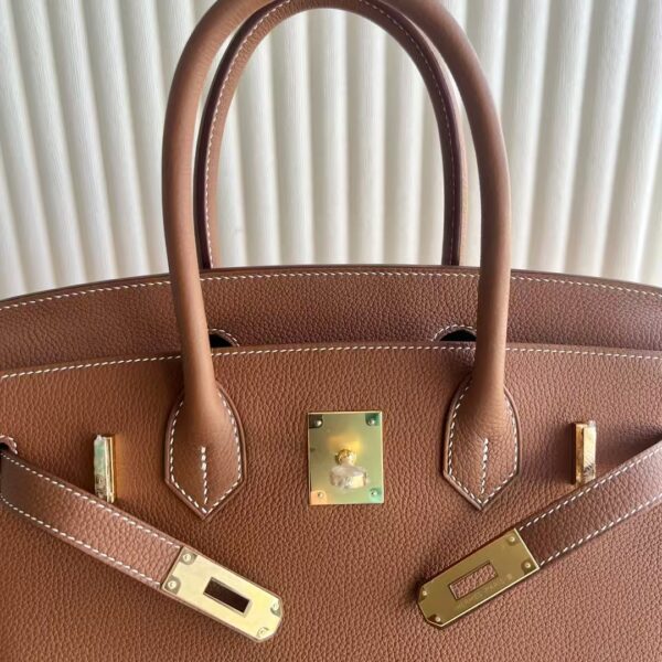 mmexport1741224278357 DDMode Factory Birkin Togo Ck37 Gold Brown Gold Hardware 30cm Full Handmade Ghw