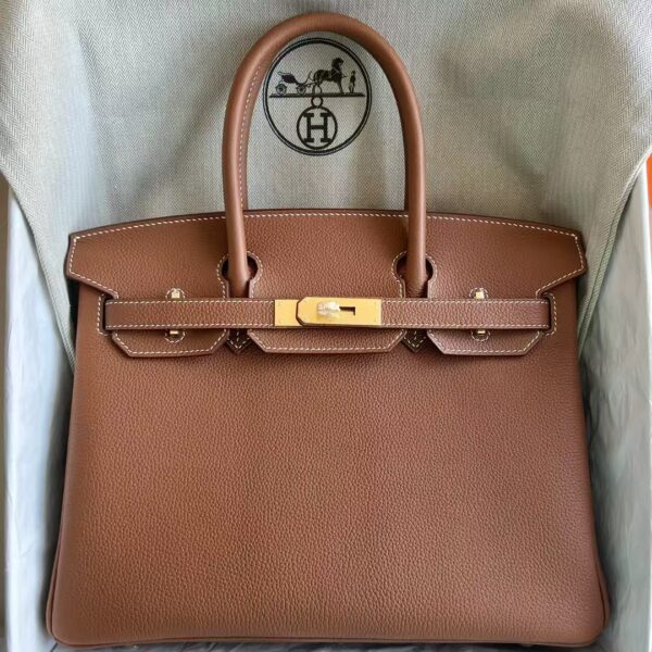 mmexport1741224297217 DDMode Factory Birkin Togo Ck37 Gold Brown Gold Hardware 30cm Full Handmade Ghw