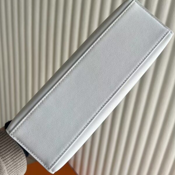 mmexport1741575082445 DDMode Mini Kelly Pochette Swift Leather 01 Pure White Silver Hardware 22cm Full Handmade Phw