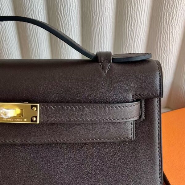mmexport1741575218432 DDMode Mini Kelly Pochette Swift Leather Ck46 ebony Gold Hardware 22cm Full Handmade Ghw