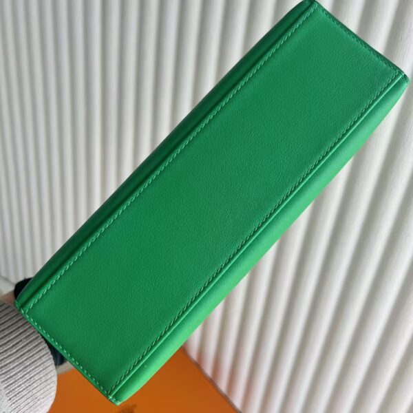 mmexport1741575360765 DDMode Mini Kelly Pochette Swift Leather 1K bamboo green Silver Hardware 22cm Full Handmade Phw