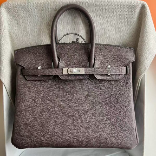 mmexport1741663727304 DDMode Reviews Birkin Togo Ck47 chocolate Silver Hardware 25cm Full Handmade Phw