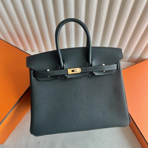 DDMode Birkin Togo Leather 6O cypress green Gold Hardware 25cm Full Handmade Ghw